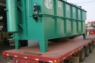 陜西渭南200噸屠宰場廢水處理工程氣浮機一體化安裝現(xiàn)場